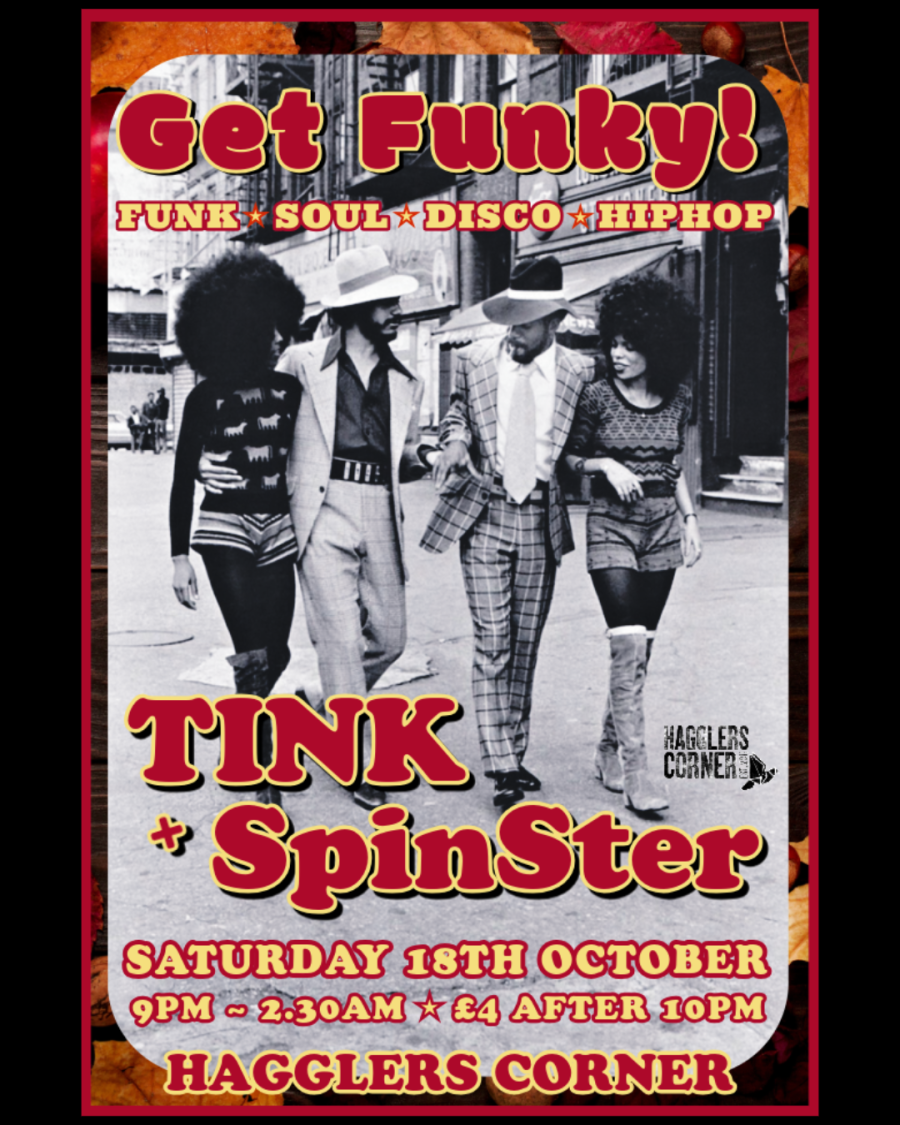 Get Funky w/DJ Tink & SpinSter – 18/10