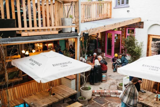 Overlooking courtyard