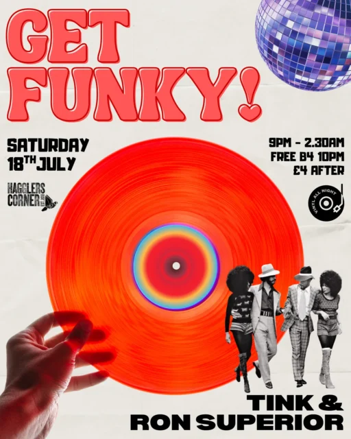 get funky! poster (website copy) saturday 18th july’26